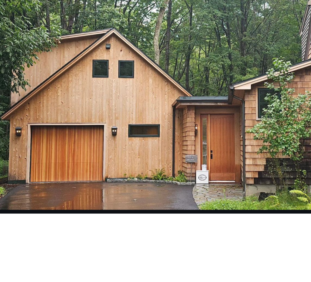 Natural Wood Exterior with Modern Accents