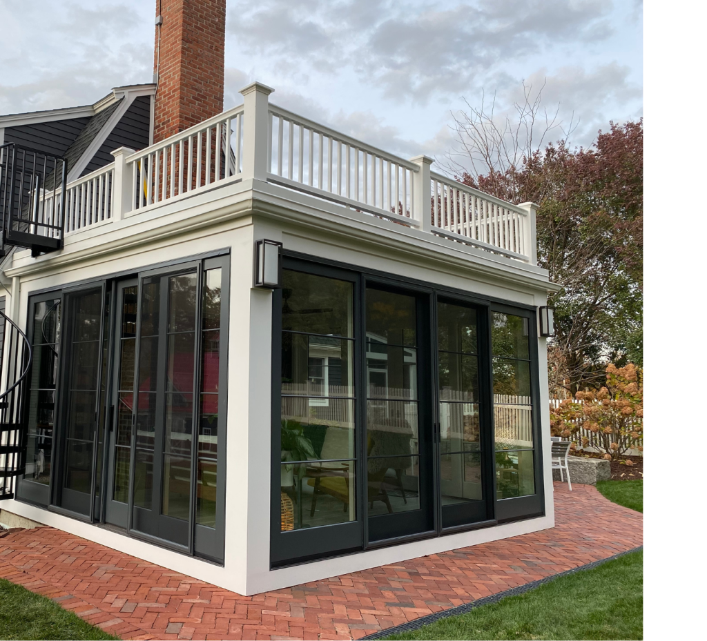 Light-Filled Extension: Walls of Glass and Brick Charm